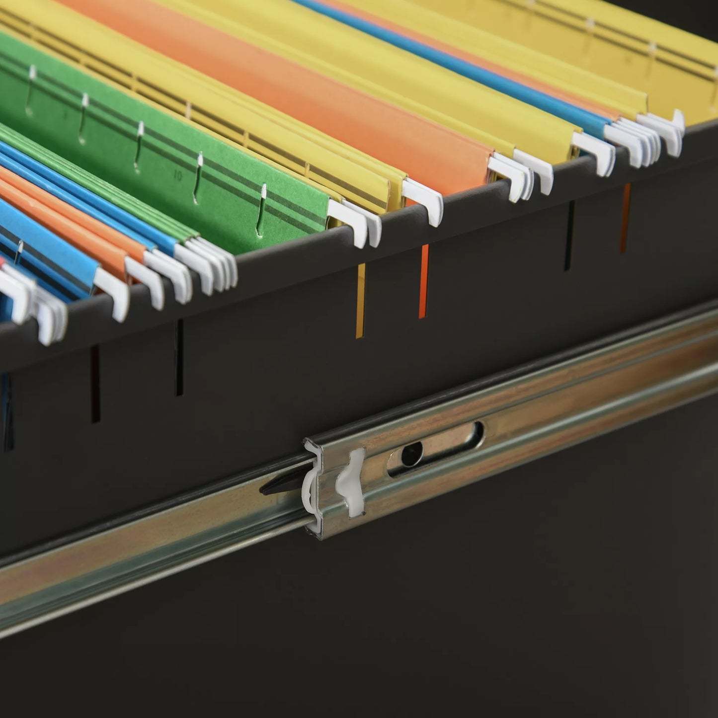 Ratinis konteineris su 3 stalčiais Mobilus dokumentų spintelė su ratukais, užrakinama Biuro spintelė su įgaubta rankena, stalčių spintelė biurui, namų biurui, 39 x 48 x 60 cm, balta