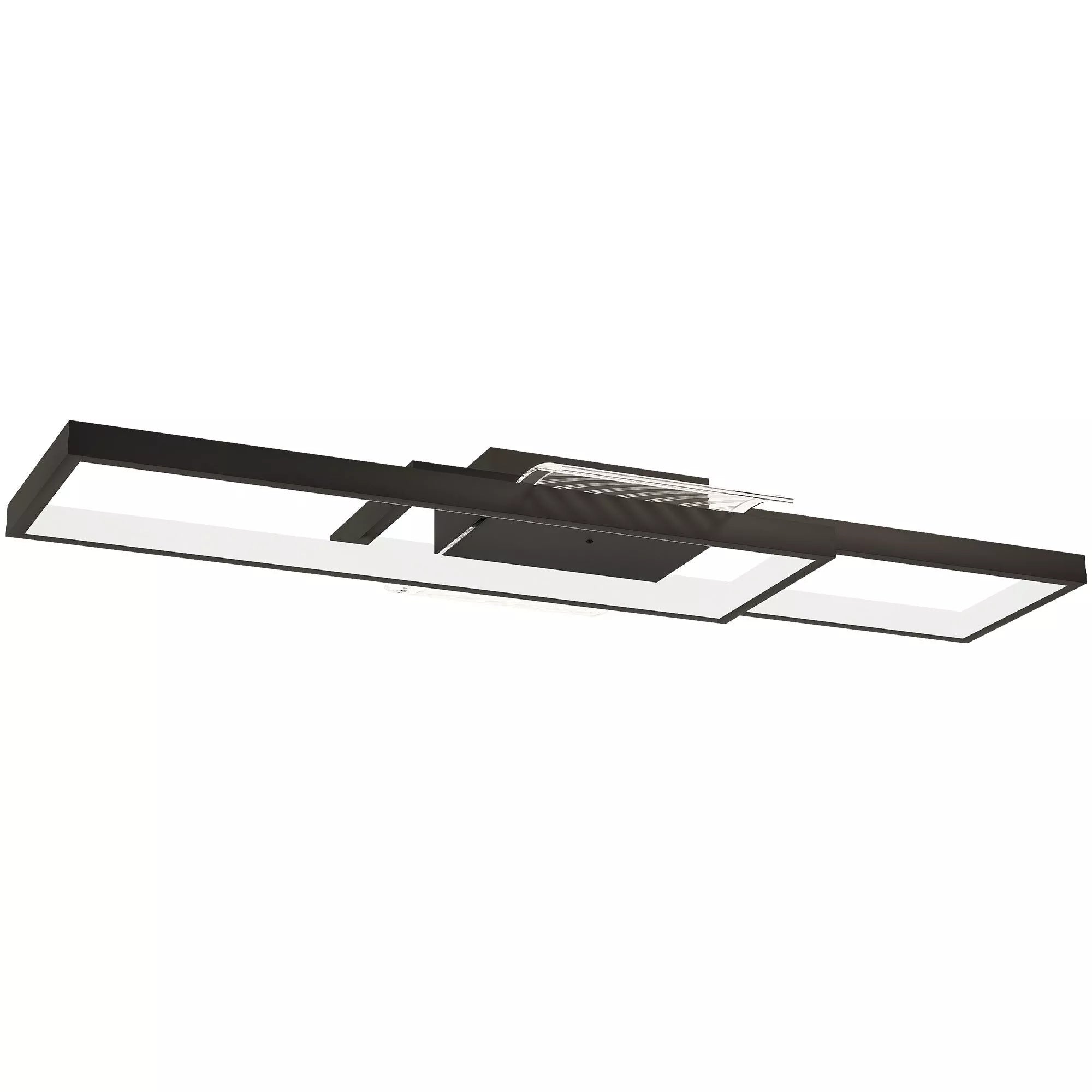 Lempos LED 43W 4600LM 3000-6000K reguliuojamas lubų šviestuvas Plokščias su nuotolinio valdymo pultu Sieninis jungiklis 70 x 30 x 7 cm Juodas