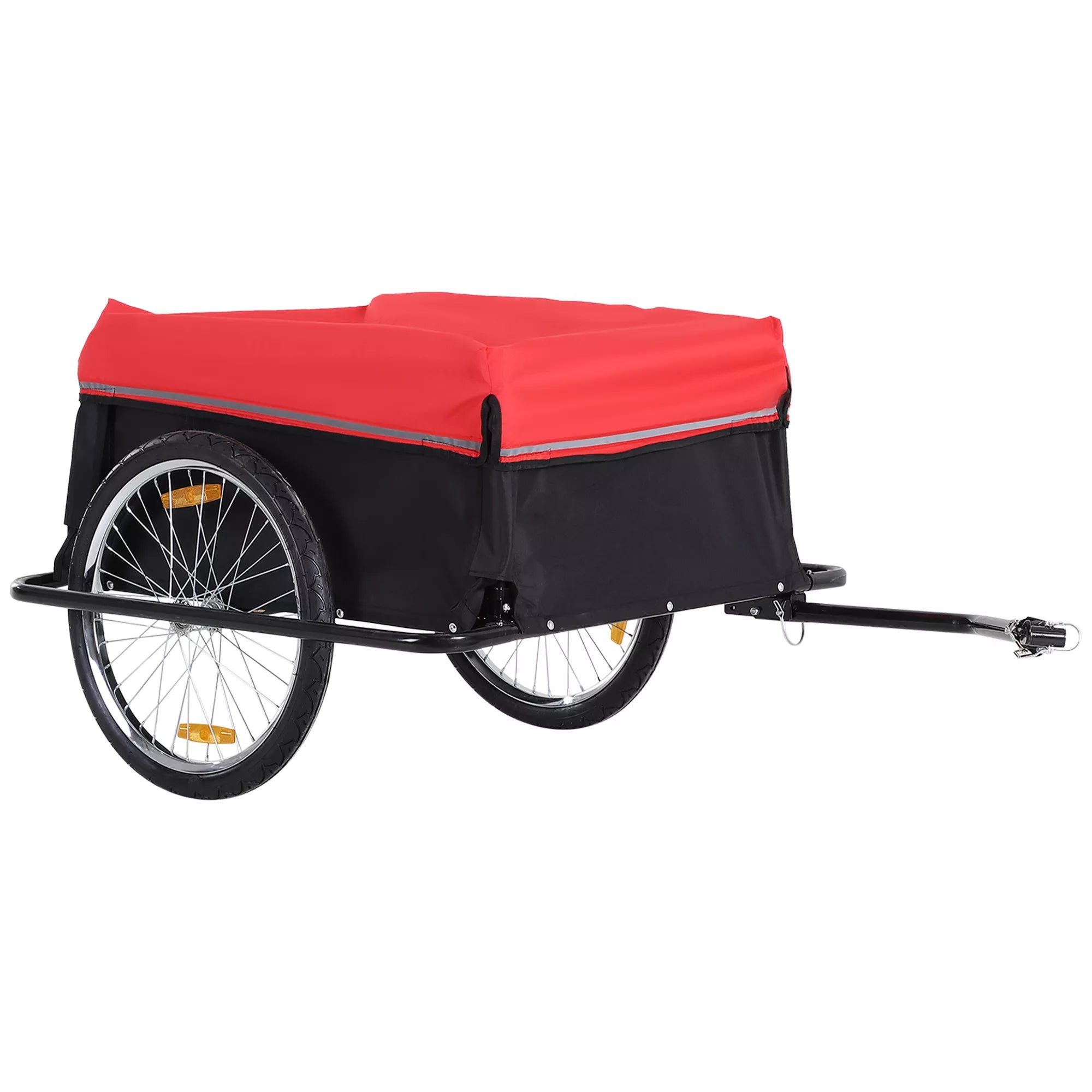 Sulankstoma dviračio priekaba, krovininė priekaba su jungtimi, transportavimo vežimėlis iki 40 kg, transporto priekaba, rankinis vežimėlis 140 x 88 x 60 cm