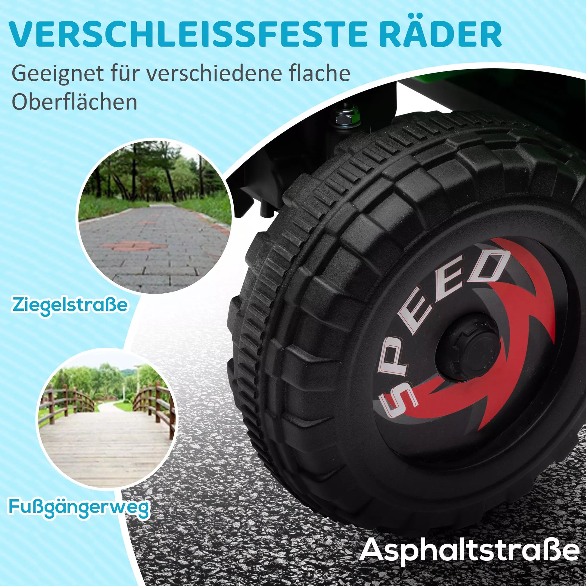 Elektrinis vaikiškas keturratis, 2,5 km/h, važiavimas pirmyn ir atgal, nuo 18-36 mėn., žalias