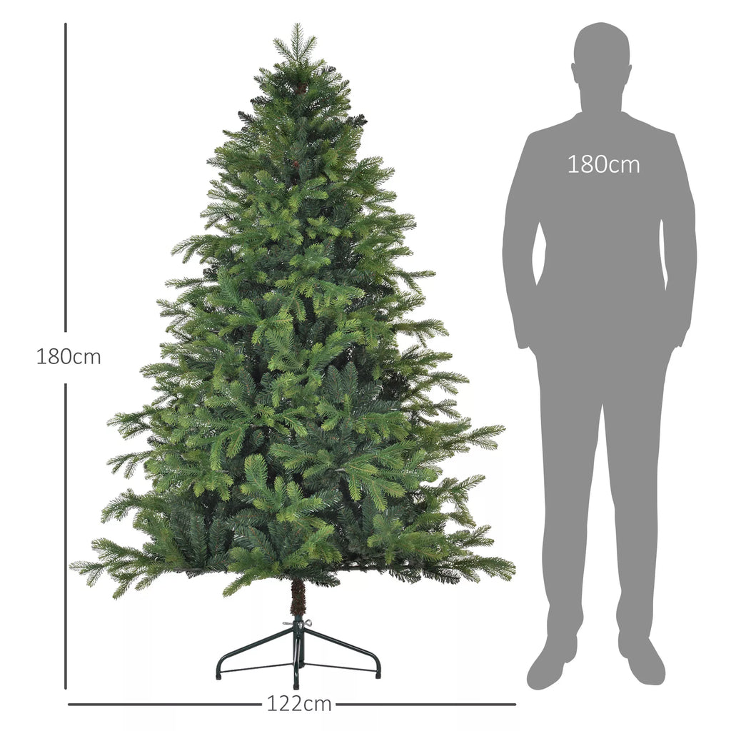 Dirbtinė Kalėdų eglutė, realistiškas išvaizda, atspari ugniai, tvirtas metalinis pagrindas, 183 cm, žalia