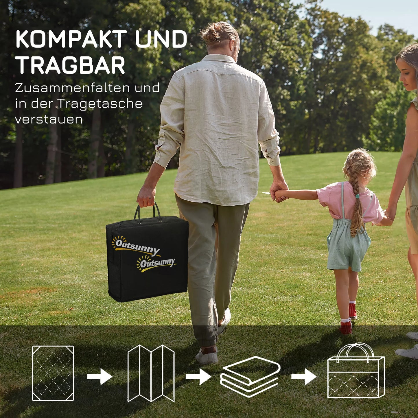 Lauko kilimas Terasos kilimas, Atsparus oro sąlygoms, Modernus dizainas, 182 cm x 274 cm x 0,3 cm, Juoda + Balta