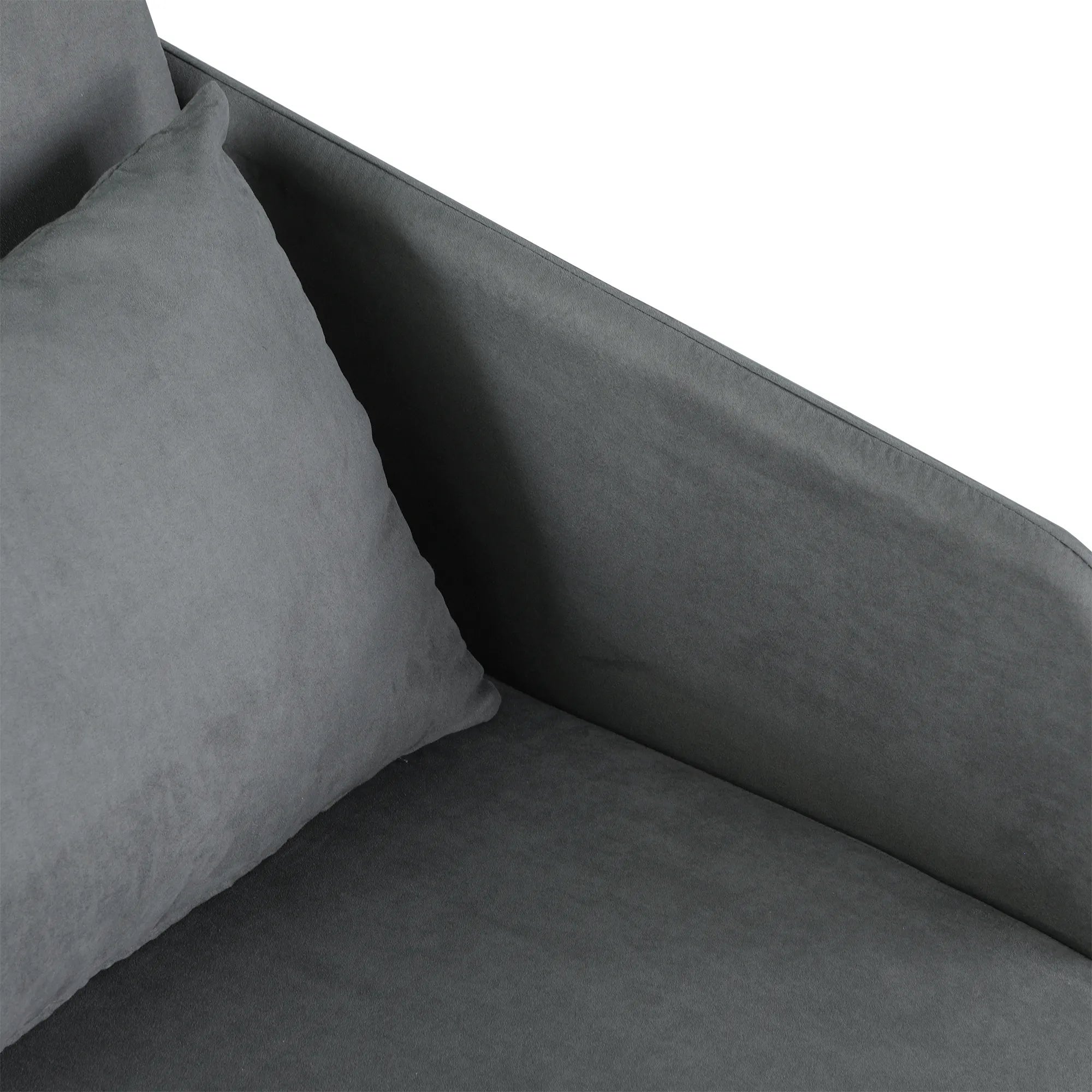 Miegamasis sofos Sofos lova Vienvietė sofa Skalbiama danga 2 šoninės kišenės Pagalvės Metalo Pilka 70 x 76 x 77 cm