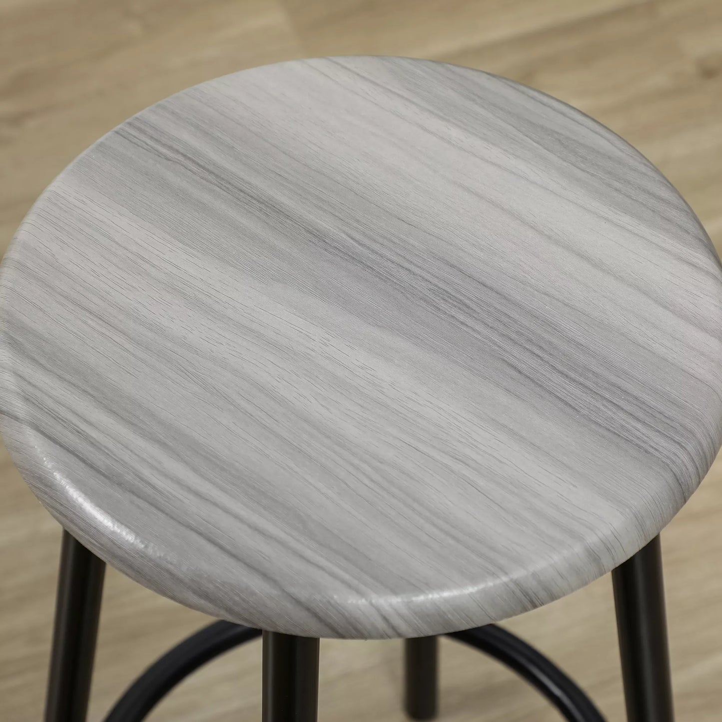 Baro komplektas, 5 dalių, Stalas ir 4 taburetės, pramoninio dizaino, kompaktiškas, rustikalus