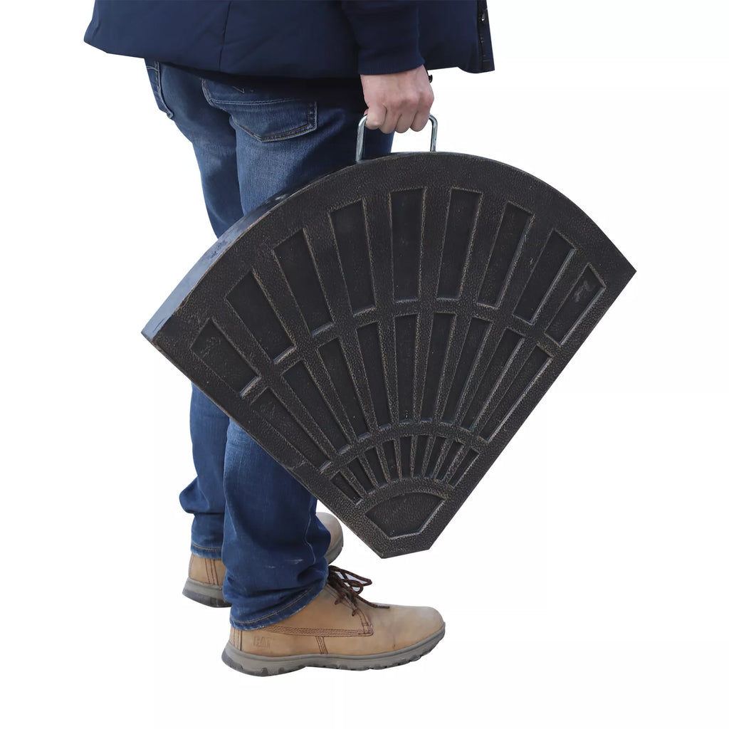 2 vnt. svorio rinkinys skėčių stovams Plokščias skėčių stovas Pusapvalus skėčių stovas su rankena Sintetinė derva + metalas Bronza 66 x 47 x 4,2 cm 30 kg