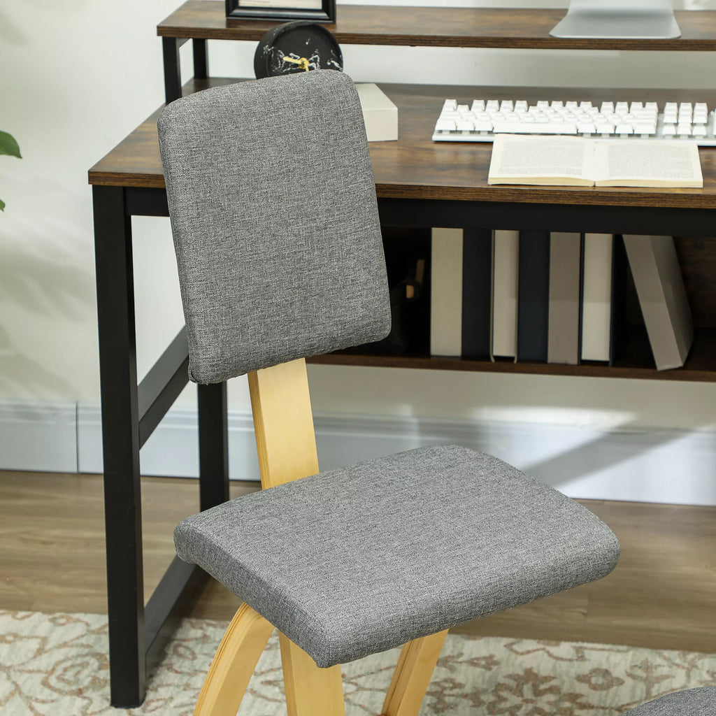 Ergonomiška kėdė su atlošu, kėdė su atlošu Sveikatos kėdė namams, biurui, meditacijai Pilka