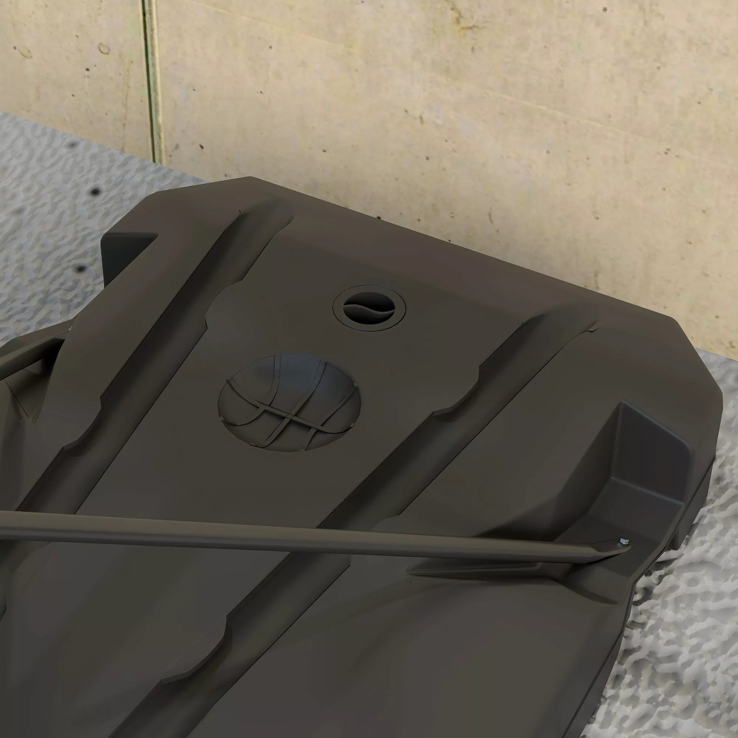 Lauko krepšinio stovas jaunimui, 200-260 cm reguliuojamo aukščio, su ratukais, raudonas