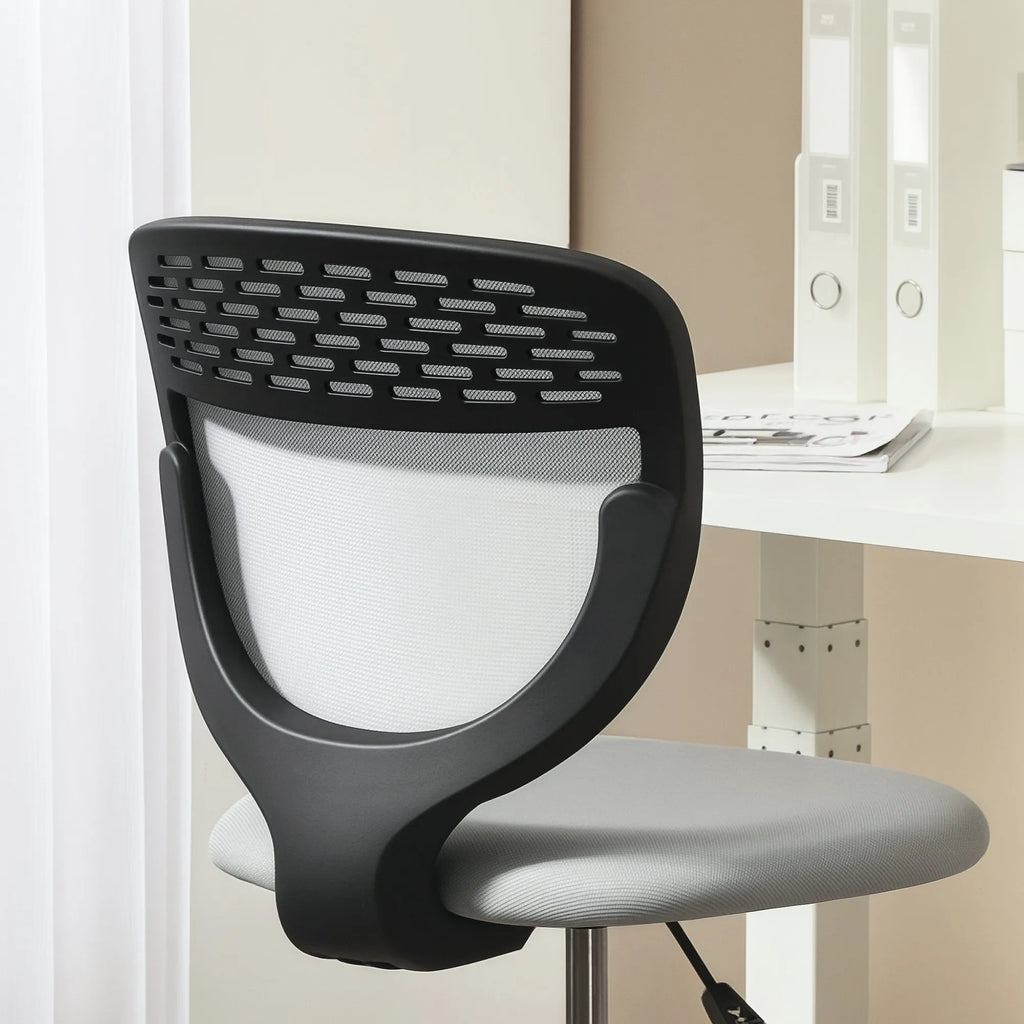 Ergonominis darbo kėdė poliesteris 106-126 cm reguliuojamo aukščio šviesiai pilka