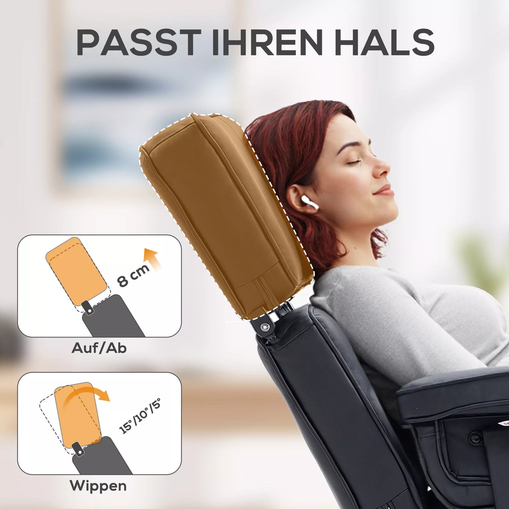 Reguliuojamas atlošiamas krėslas su pufu, dirbtinės odos apmušalas, aukščio reguliuojama galvos atrama, metalinis pagrindas, juodos spalvos