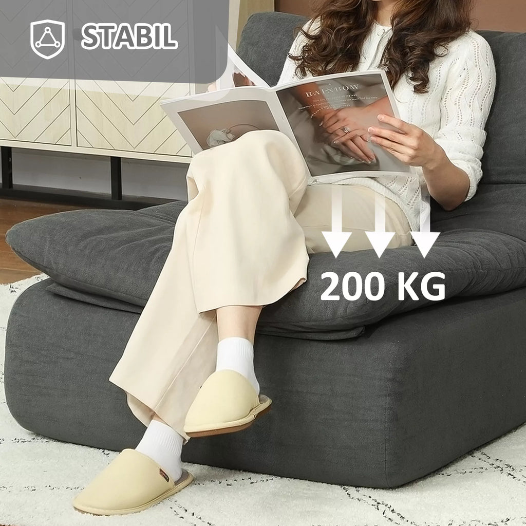Putoplastinė grindų sėdynė, atlenkiama kėdė, svetainės, miegamojo poilsio kėdė, pilka