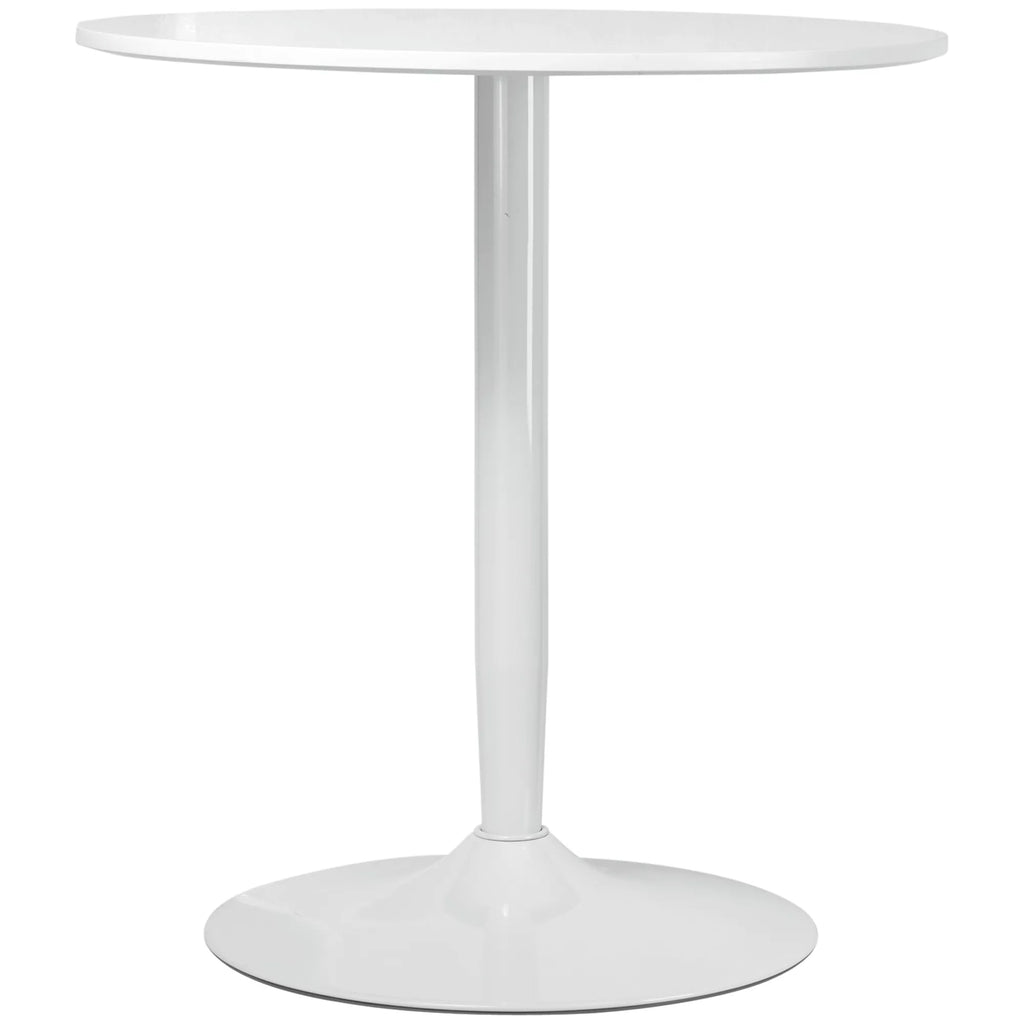 Valgomasis stalas 2 asmenims, apvalus, baltas, 70 x 70 x 75 cm