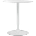 Valgomasis stalas 2 asmenims, apvalus, baltas, 70 x 70 x 75 cm