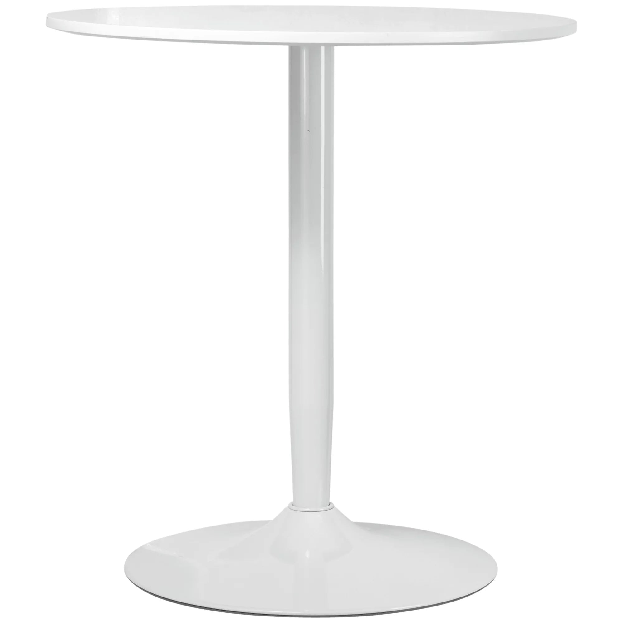 Valgomasis stalas 2 asmenims, apvalus, baltas, 70 x 70 x 75 cm
