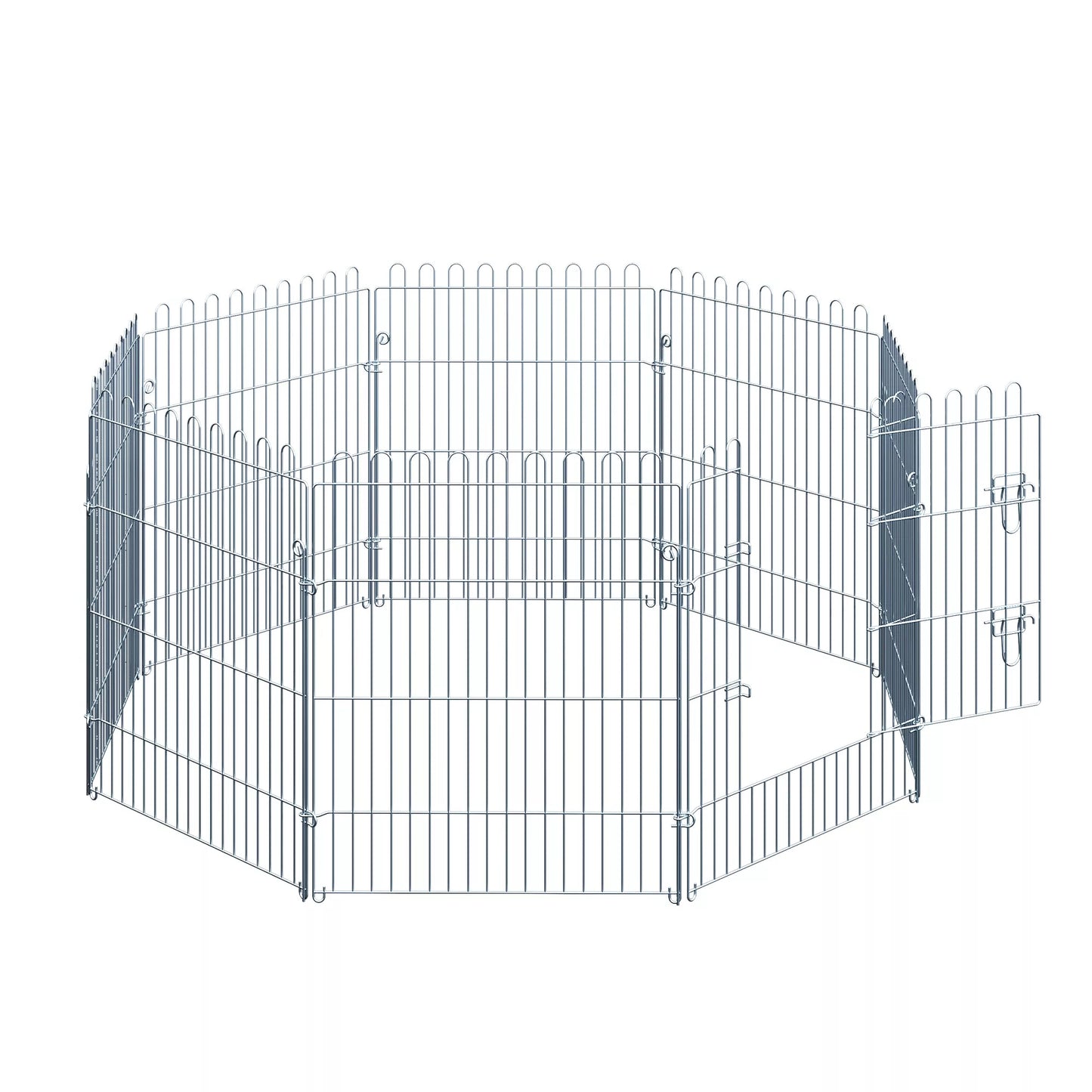 Laisvas aptvaras šuniukams, voljeras šuniukams, tvorelė šuniukams, 8 dalių, B63 x A76 cm
