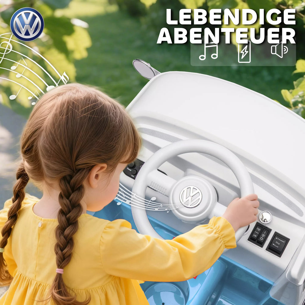 Vaikų elektrinis automobilis, 12 V vaikų transporto priemonė su MP3, dvigubu varikliu, elektrine transporto priemone su signaline, švelniu paleidimu, 89 x 49 x 41,5 cm, mėlyna