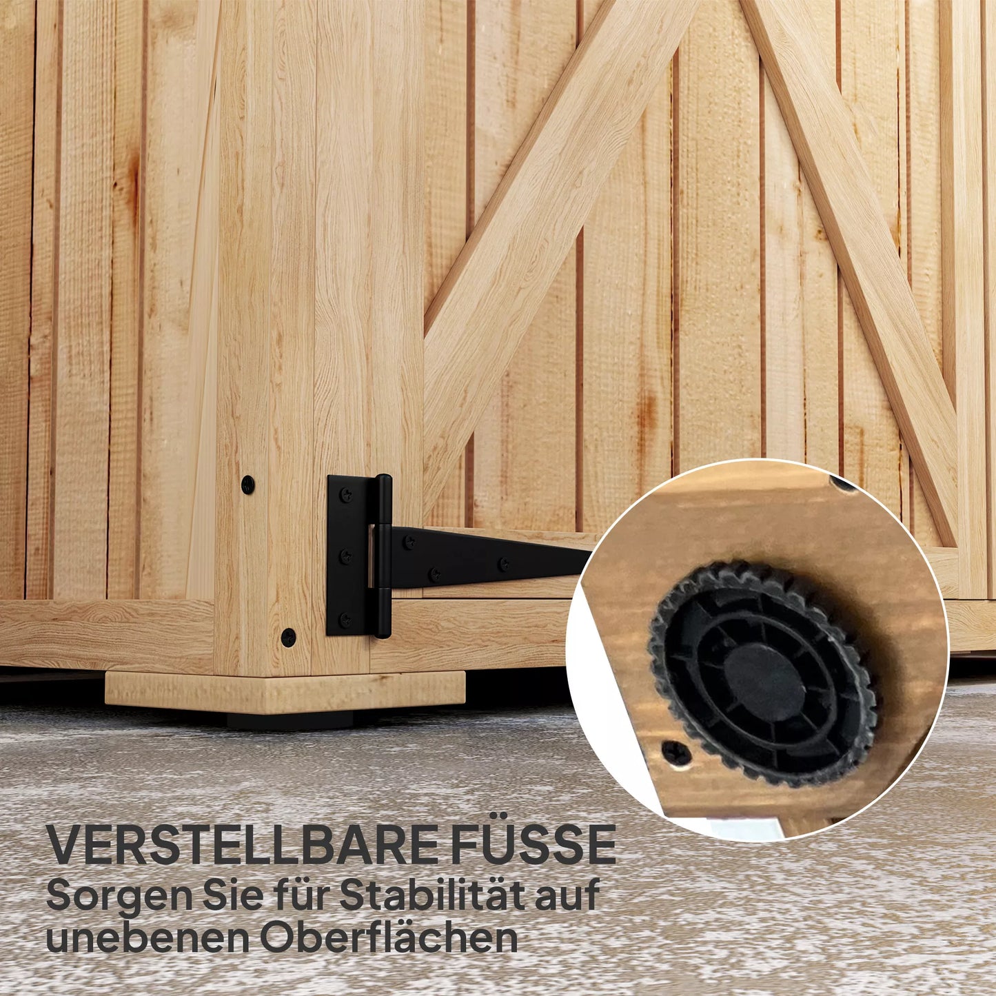 Sodo sandėliukas, medinis namelis įrankiams ir sodui, su asfaltiniu stogu, dvigubomis durimis, eglės mediena, šviesiai rudas