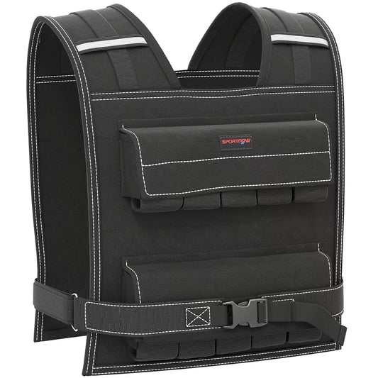 20 kg Reguliuojama svorio liemenė su reguliuojamais dirželiais ir atspindinčiomis juostelėmis, skirta vyrams ir moterims