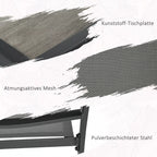 Sodo baldų komplektas su 4 kėdėmis, 150 x 87 x 72 cm, pilkas