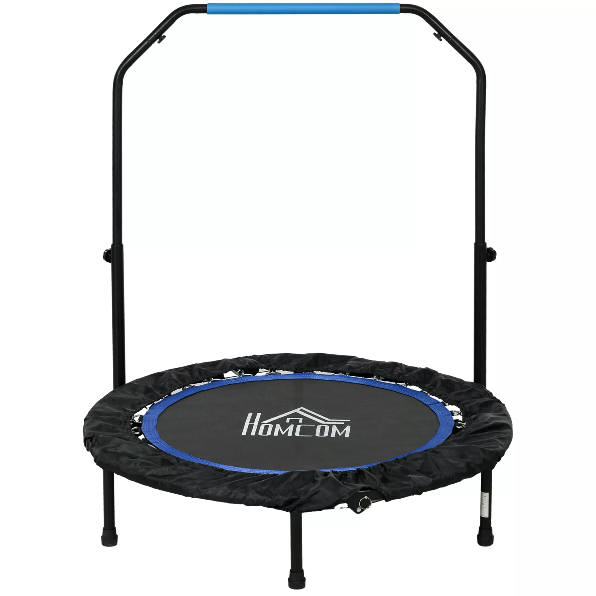 Fitneso batutas su reguliuojama rankena, 102 cm, iki 150 kg, juodos ir mėlynos spalvos