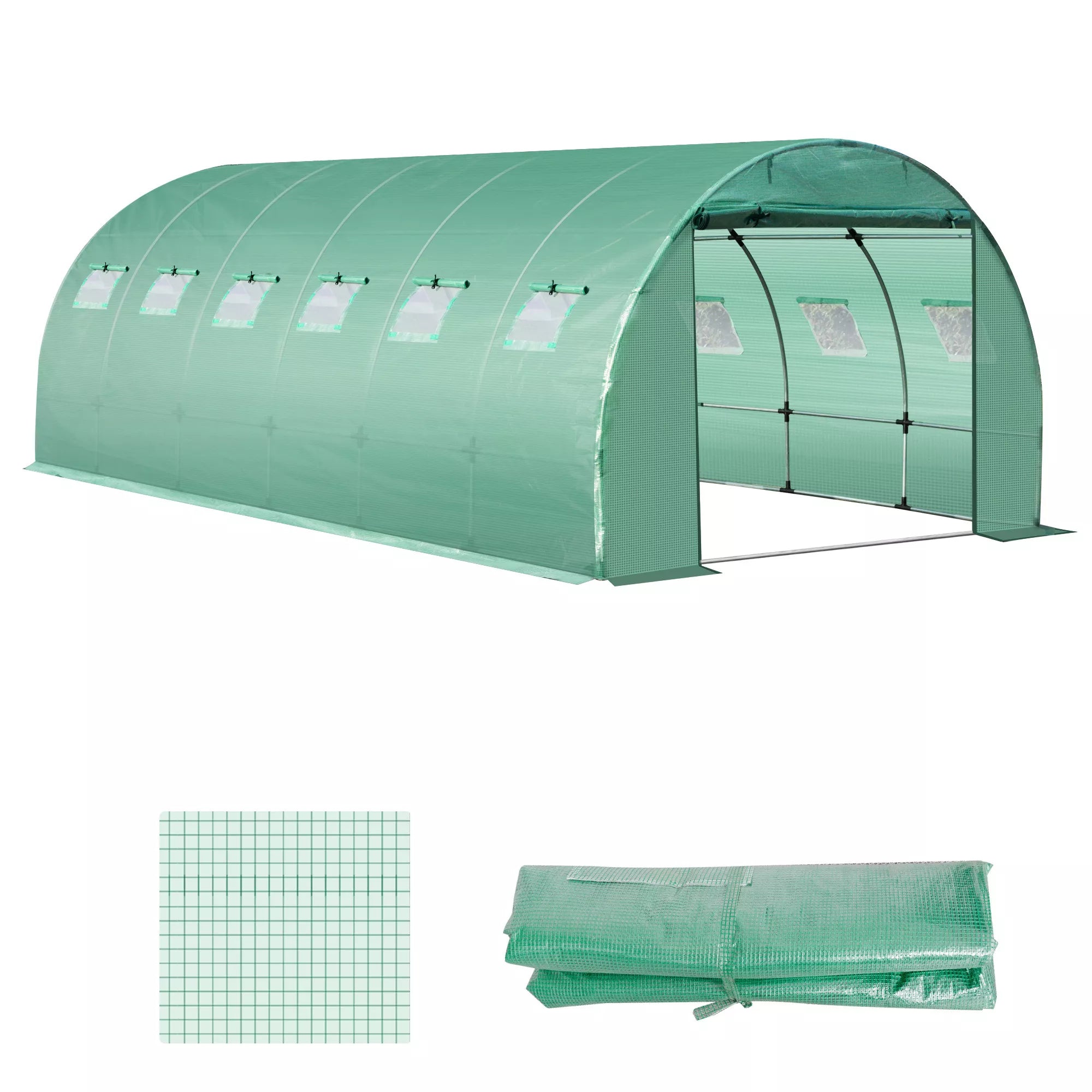 Šiltnamio plėvelė 6x3x2 m, vandeniui atspari sodo plėvelė su UV apsauga, PE plėvelė, dangtis sodo darbams, šiltnamio plėvelės tunelis, tunelio plėvelė lauko darbams, augalams, žalumynams
