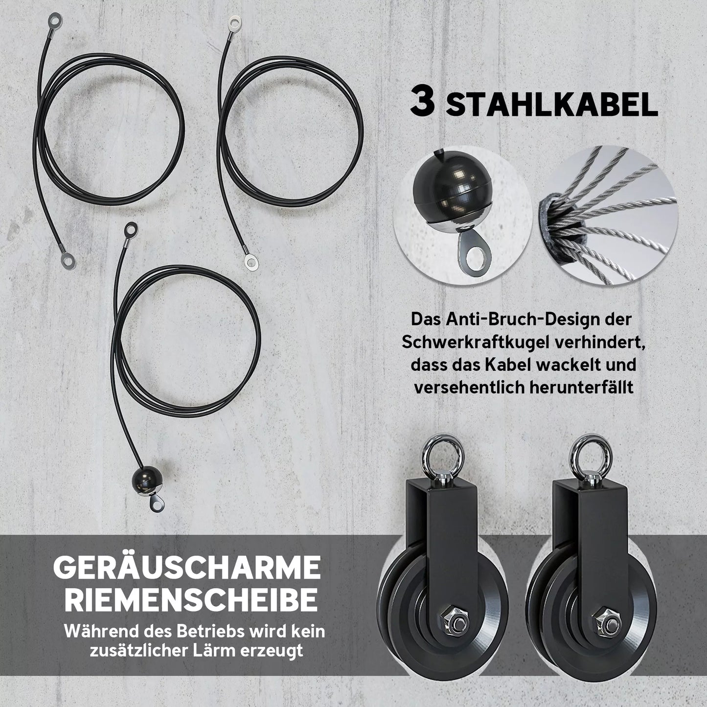 Fitneso traukos ir kabelinės skriemulių sistemos treniruoklis rankų jėgos treniruotėms namuose