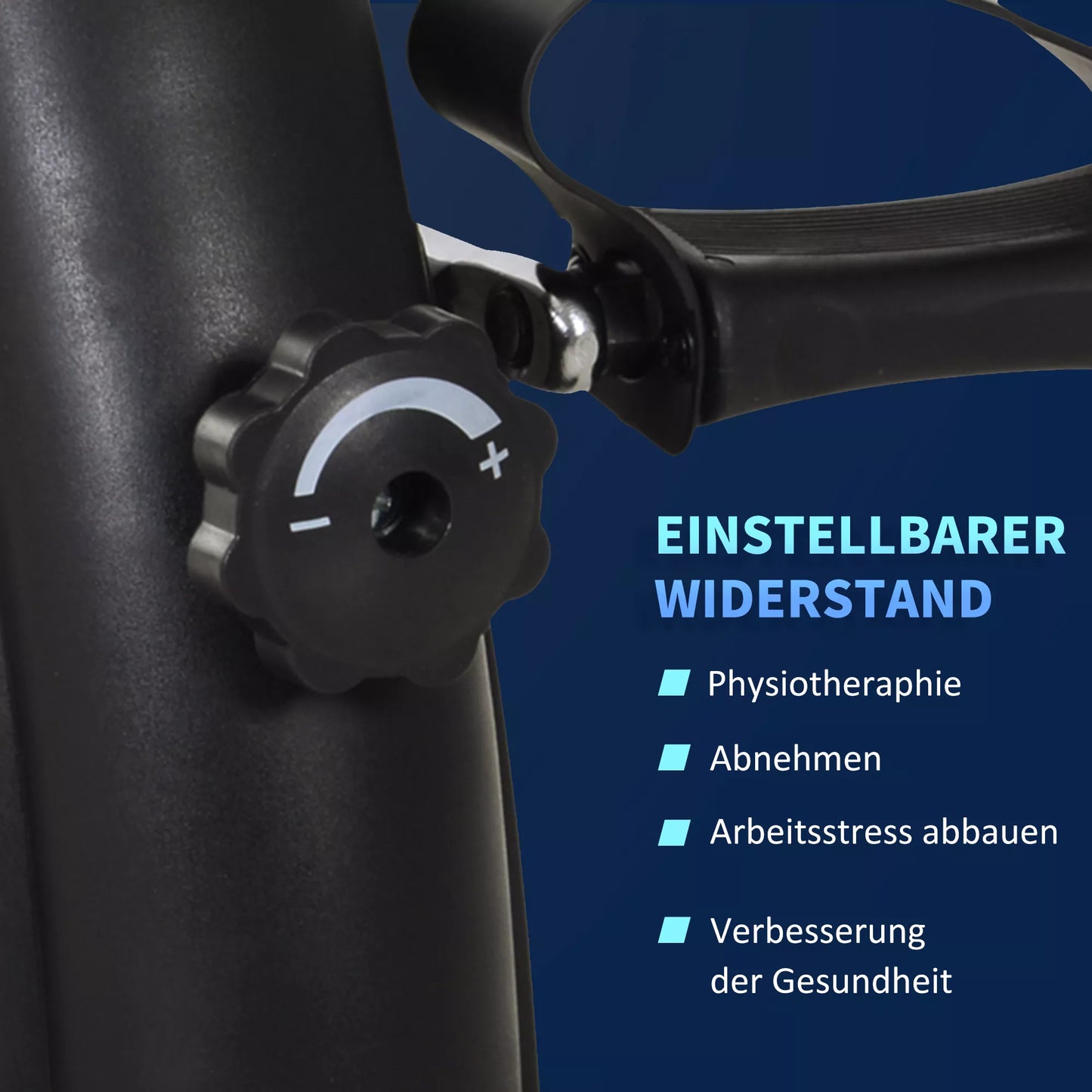 Mini treniruoklis rankoms ir kojoms, pedalų treniruoklis senjorams su LCD ekranu, reguliuojamu pasipriešinimu, fitneso dviratis, namų biuro treniruoklis 35 x 40 x 31 cm Juodas