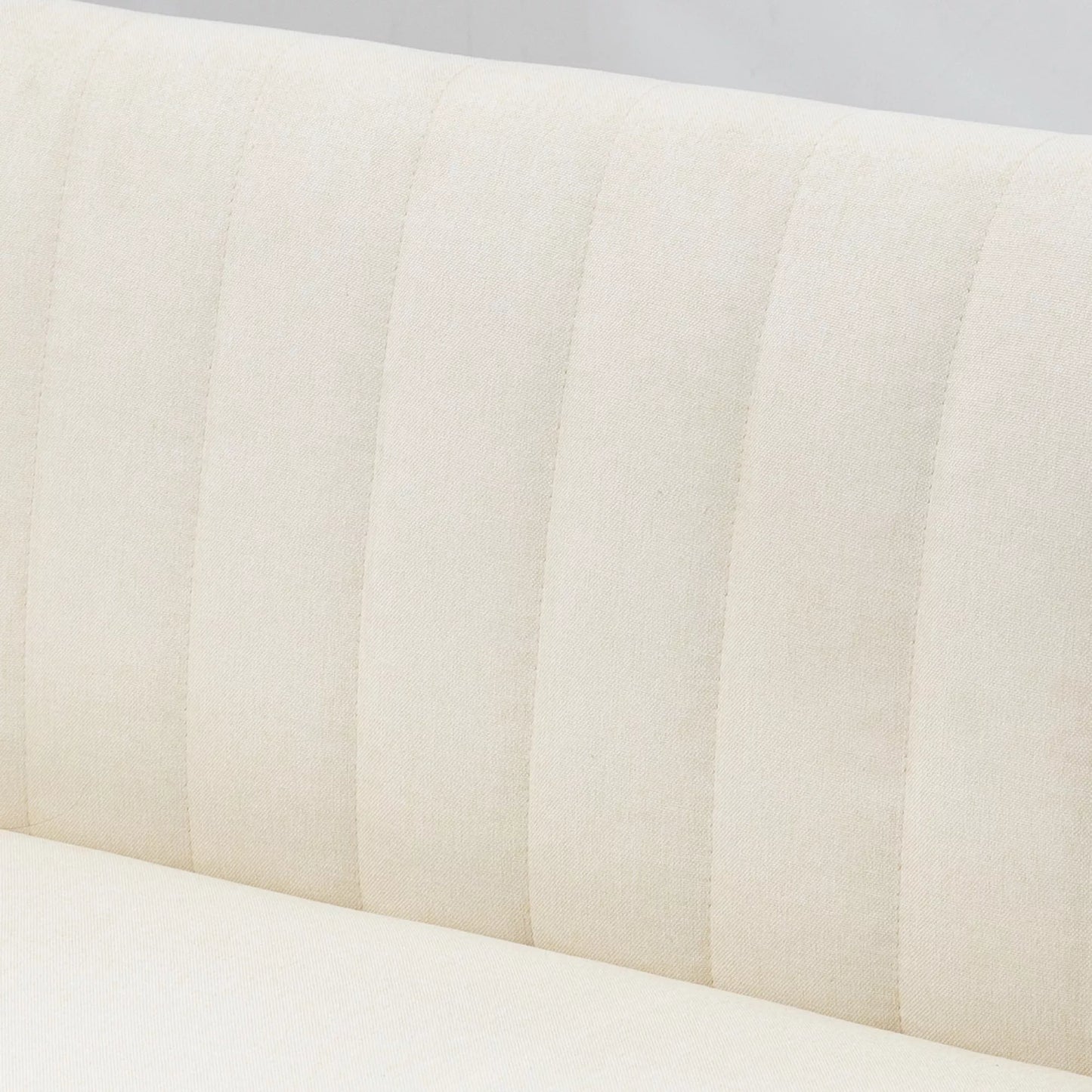 2 vietų sofa, minkštas paminkštinimas, lengvai prižiūrimas užvalkalas, iki 150 kg, 117 x 56,5 x 77 cm, kreminės baltos spalvos