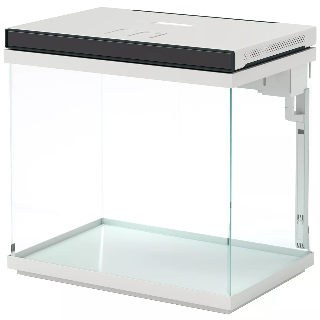 26 litrų akvariumas su filtru, LED apšvietimu, vandens siurbliu, skirtas įvairių rūšių žuvims, maždaug 38 x 26 x 38 cm