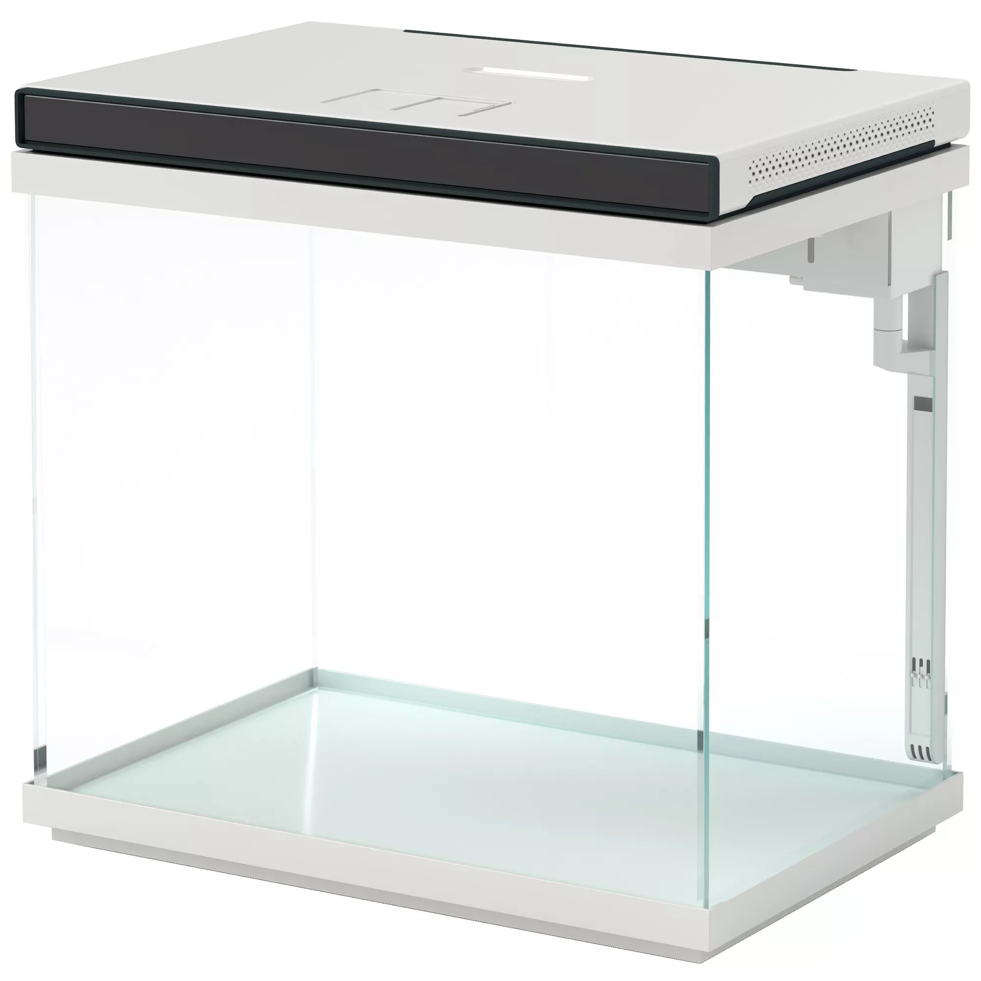 26 litrų akvariumas su filtru, LED apšvietimu, vandens siurbliu, skirtas įvairių rūšių žuvims, maždaug 38 x 26 x 38 cm