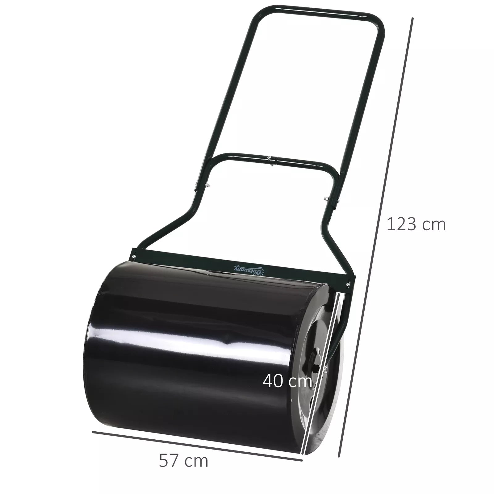 Vejos volelis su U formos rankena, 60 l, juodas, 57 x 40 x 123 cm