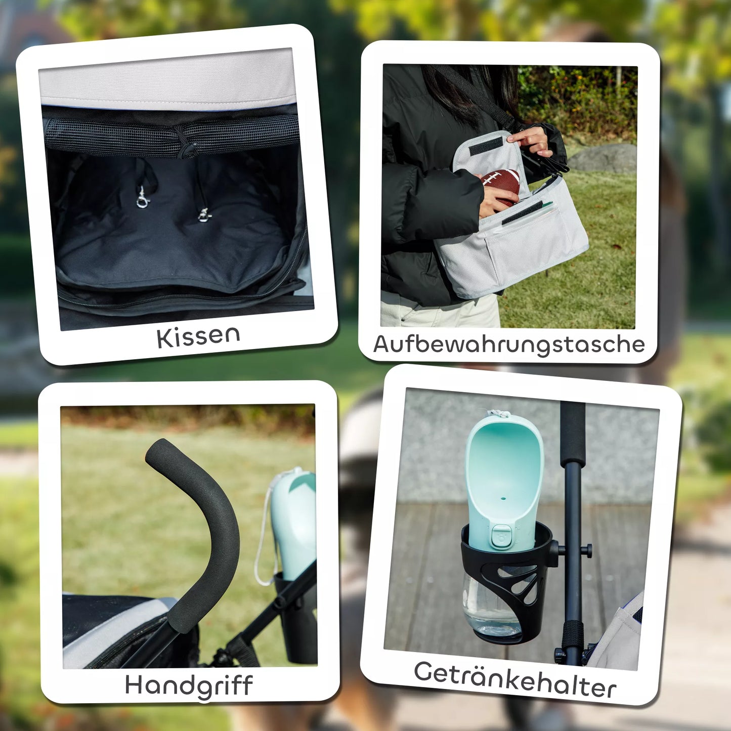 Gyvūnų vežimėlis, saugos diržai, tinklelio langas, 76I x 44P x 103A cm, šviesiai pilkas