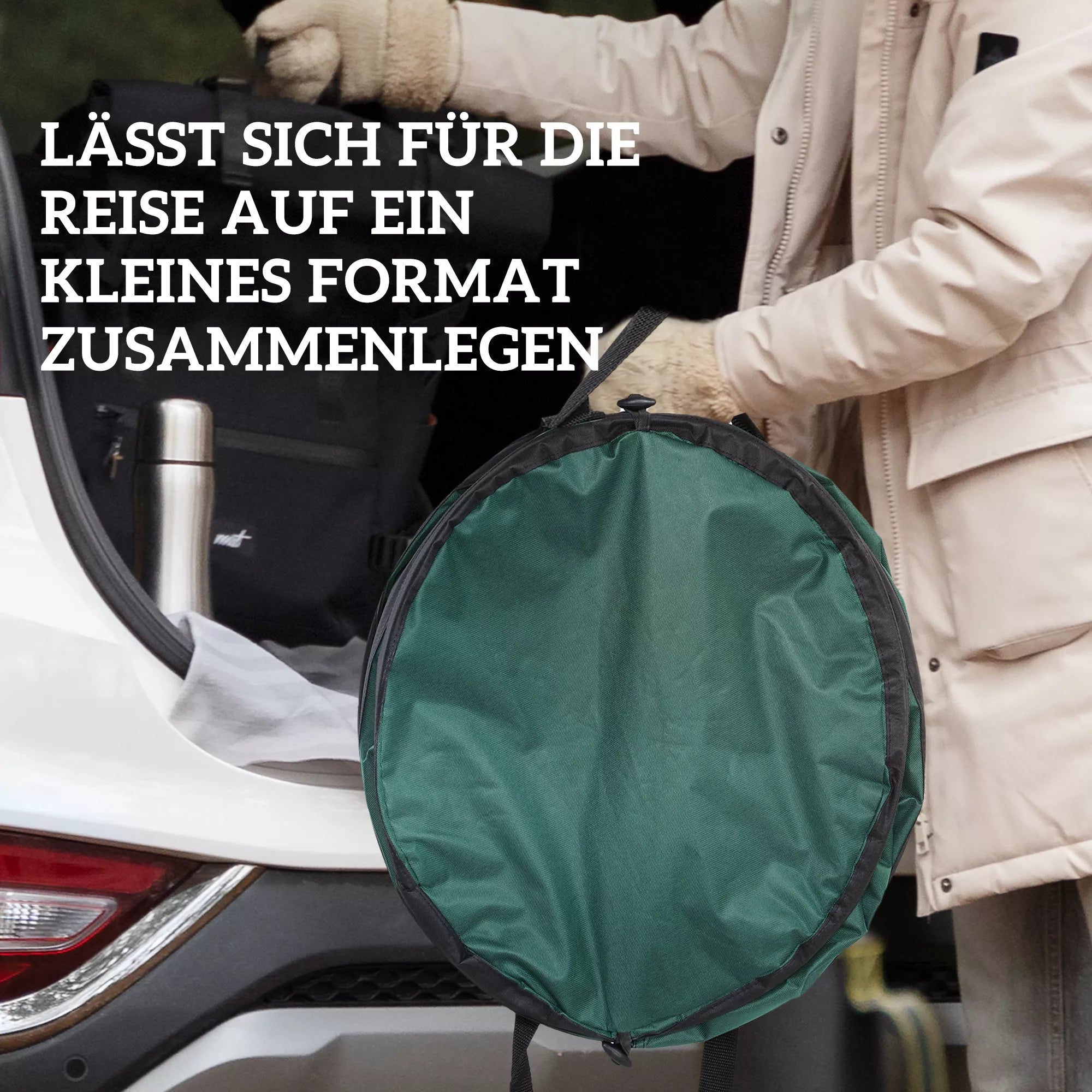 Sodo maišas 4x86 l, neperšlampamas sodo atliekų maišas su nešimo kilpomis ir rankenomis, tvirtas ir patvarus, žalios spalvos