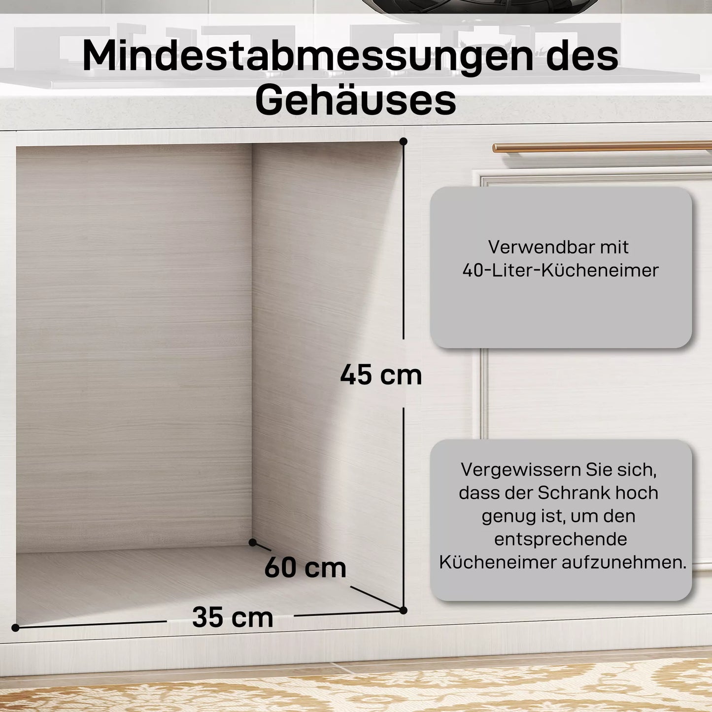 Ištraukiamas šiukšliadėžė, 2 x 20 L, su išimamais konteineriais, plastikas, metalas, pilka