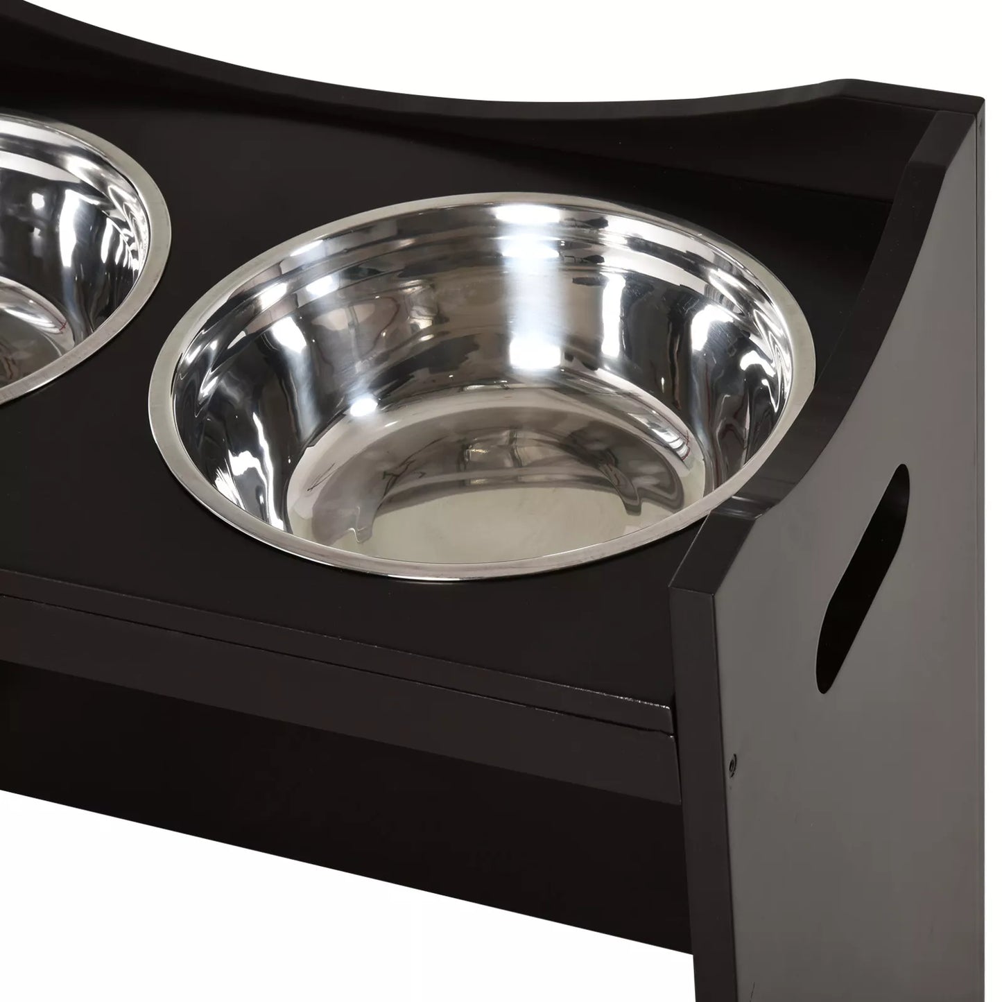 Paaukštintas šunų dubenėlis, reguliuojamo aukščio maisto ir vandens dubenėlis su stovu, 2 x 2L nerūdijančio plieno dubenėliai, reguliuojamas lėto maitinimo dubenėlis, lesyklėlė visų dydžių šunims, kavos spalva