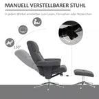 Informacinė grafika apie reguliuojamą poilsio krėslo atlošą