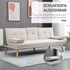 Sofa su išskleidžiamo miegojimo mechanizmo iliustracija kambaryje