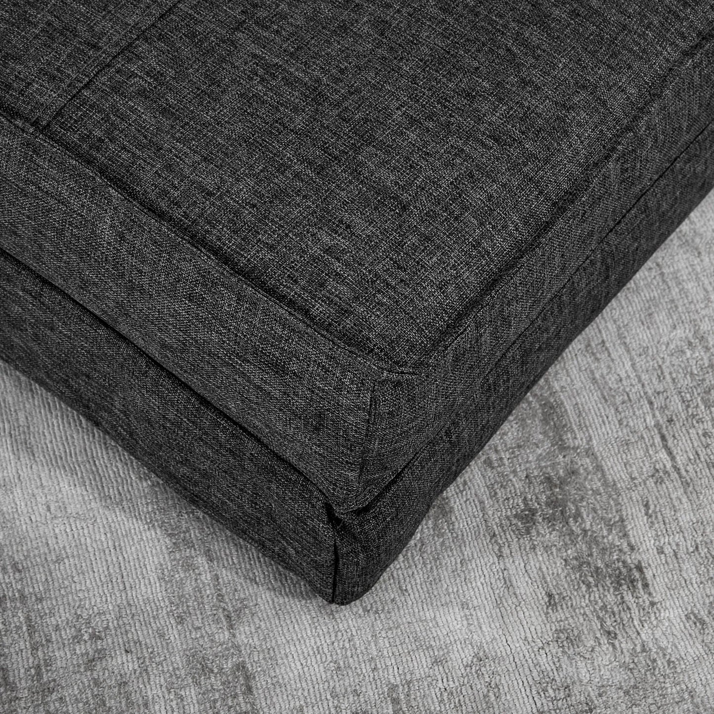 Grindinis krėslas, reguliuojamas sulankstomas krėslas, 61 x 73 x 58 cm, tamsiai pilkas