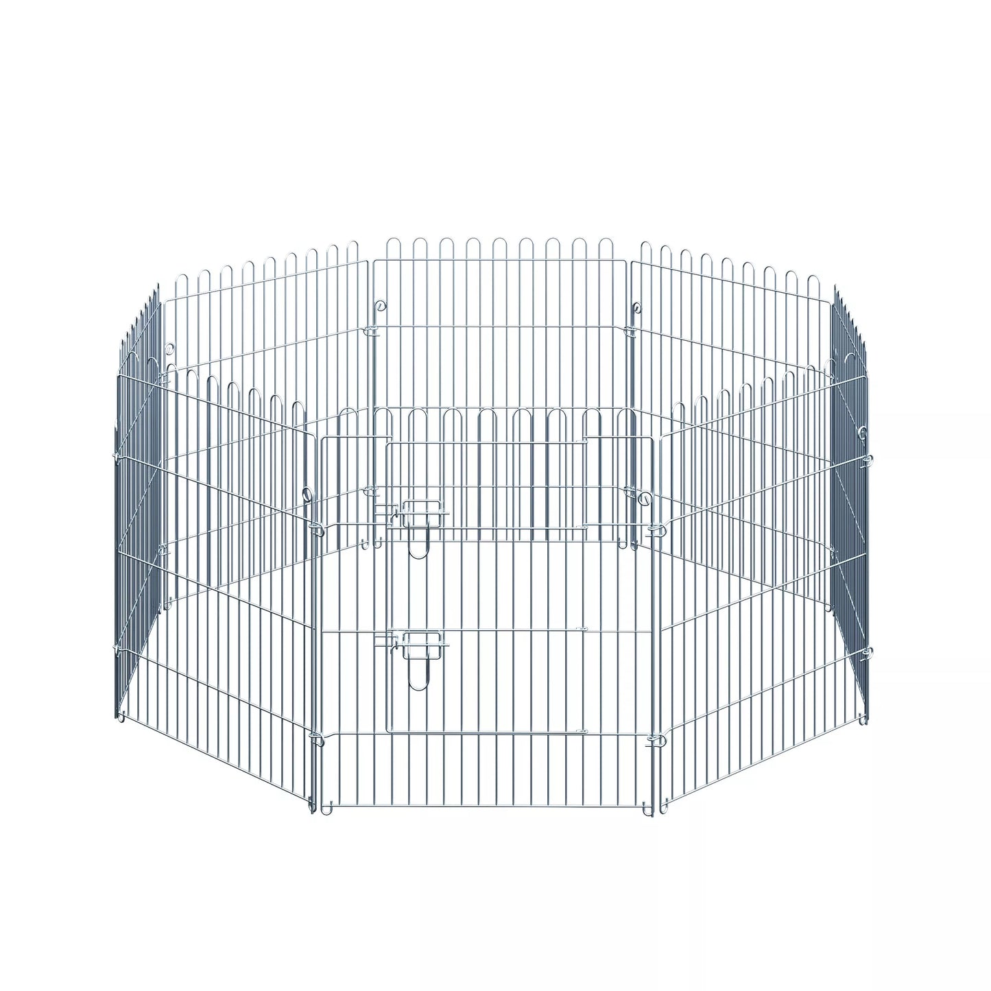 Laisvas aptvaras šuniukams, voljeras šuniukams, tvorelė šuniukams, 8 dalių, B63 x A76 cm