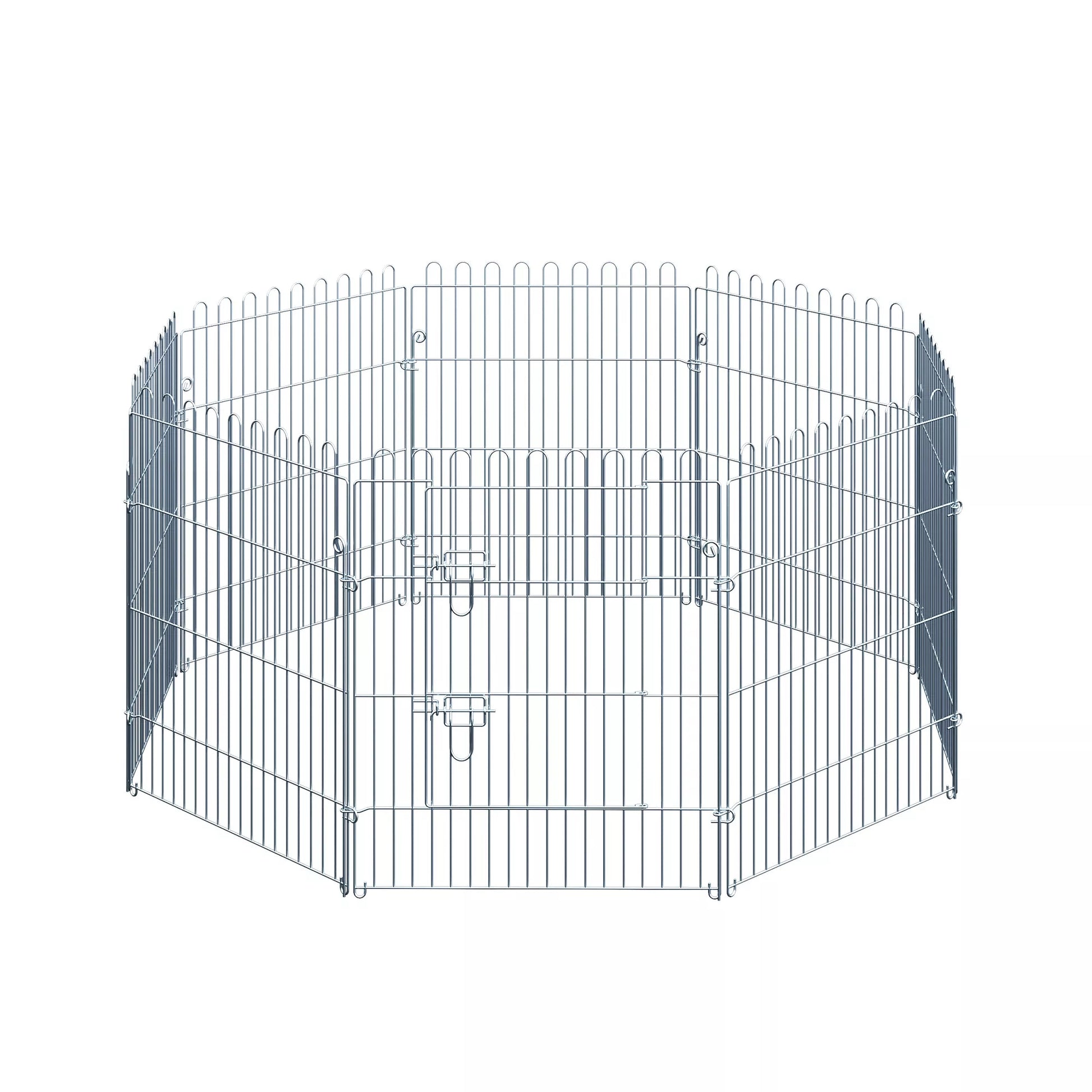 Laisvas aptvaras šuniukams, voljeras šuniukams, tvorelė šuniukams, 8 dalių, B63 x A76 cm