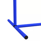 Mėlyno agility rinkinio šunims slalomo stovo detalė