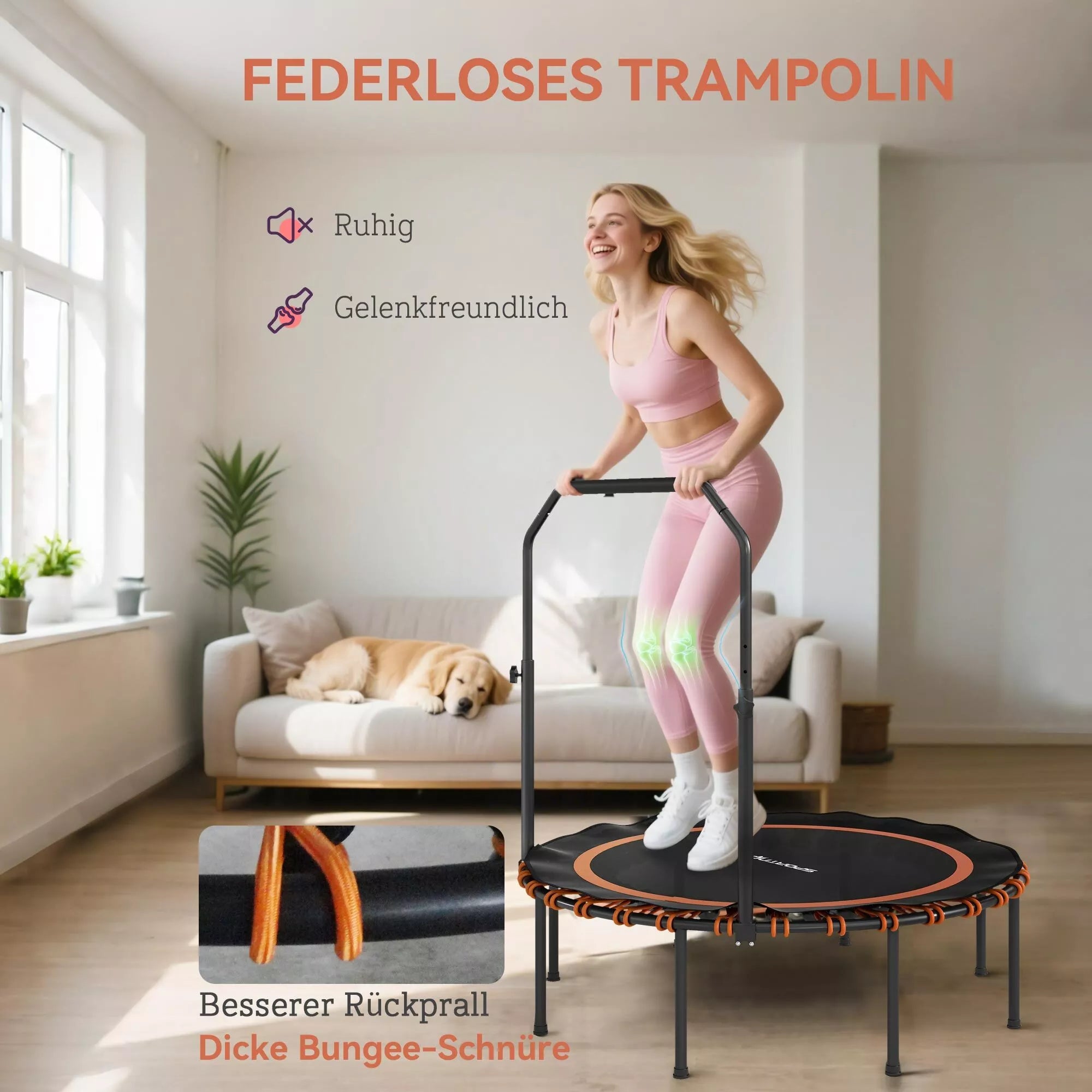 Batutas su reguliuojama rankena, 114 cm, oranžinis