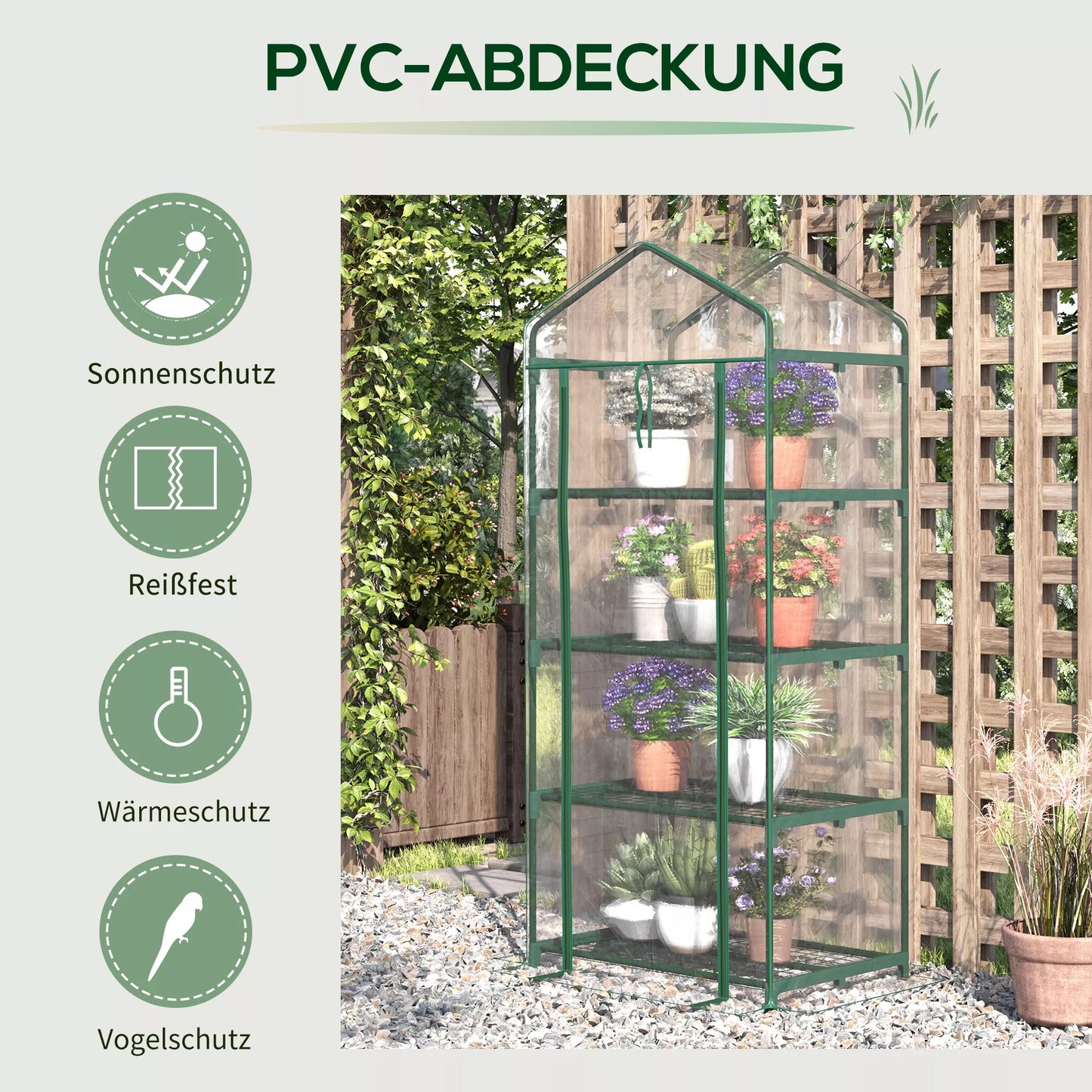 Plėvelės šiltnamis, šiltnamis, mini šiltnamis, augalų namelis, ankstyvasis lysvynas, 4 lentynos, 70 x 50 x 160 cm, skaidrus