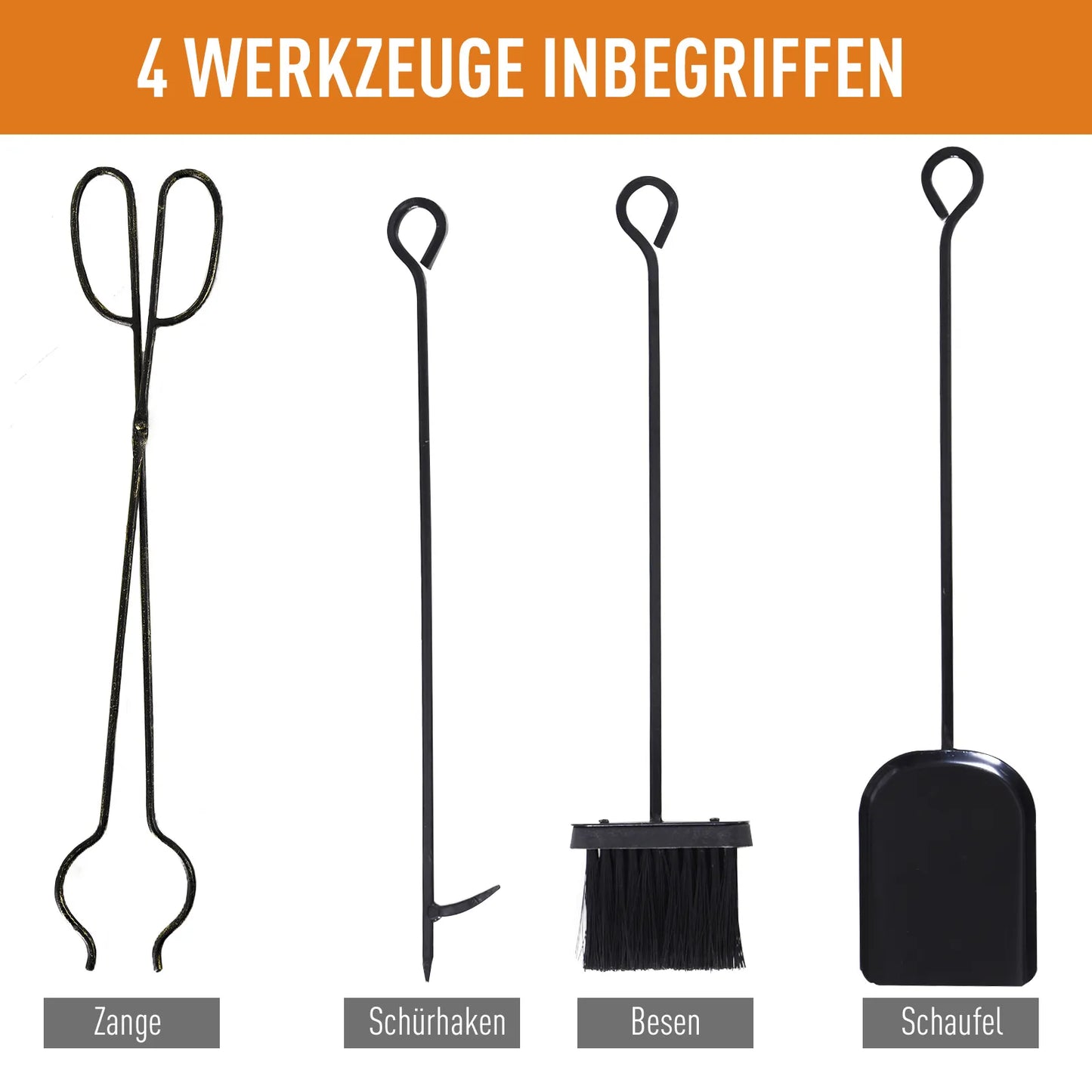 Stovas malkoms su židinio įrankių rinkiniu, lentyna malkoms laikyti, geležies, juoda+auksinė, 51,5x33x77 cm