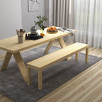 Suolas, 3 vietų, iki 330 kg, pušies mediena, 175x33x45 cm