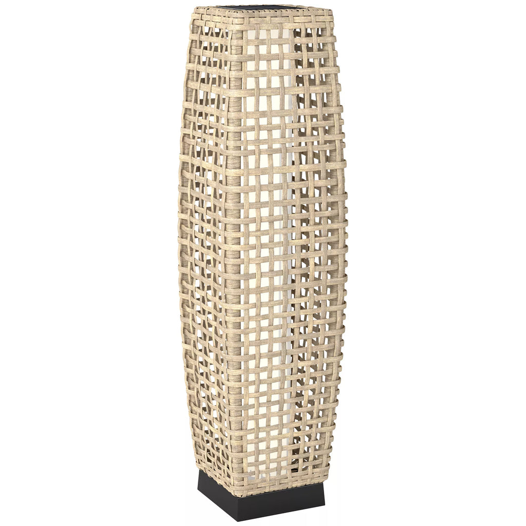 Lauko saulės lempa iš rotango, LED šviestuvas su šviesos jutikliu, IP44 atspari vandeniui, boho stiliaus
