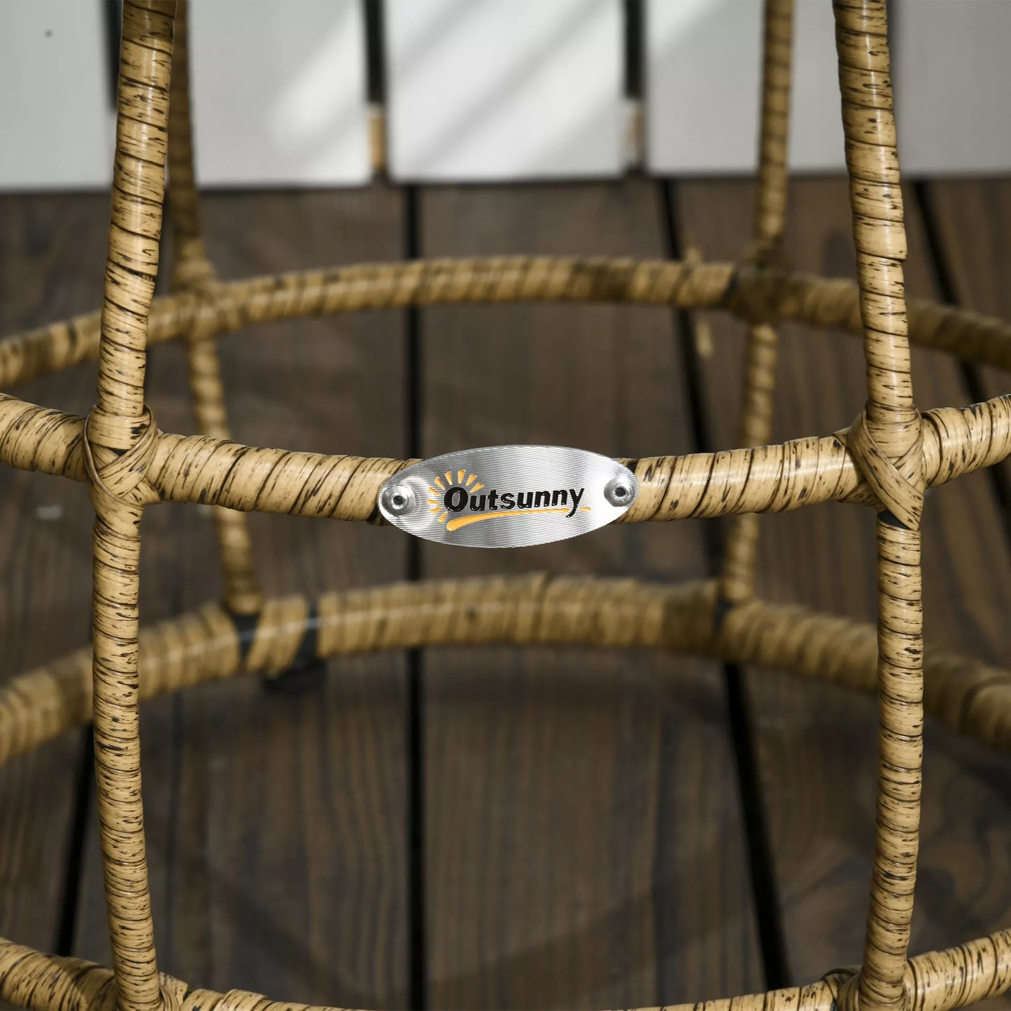 3 dalių bistro komplektas, atsparus oro sąlygoms, 1 staliukas, 2 kėdės, 62 cm x 65 cm x 78 cm, smėlio+tamsiai pilka