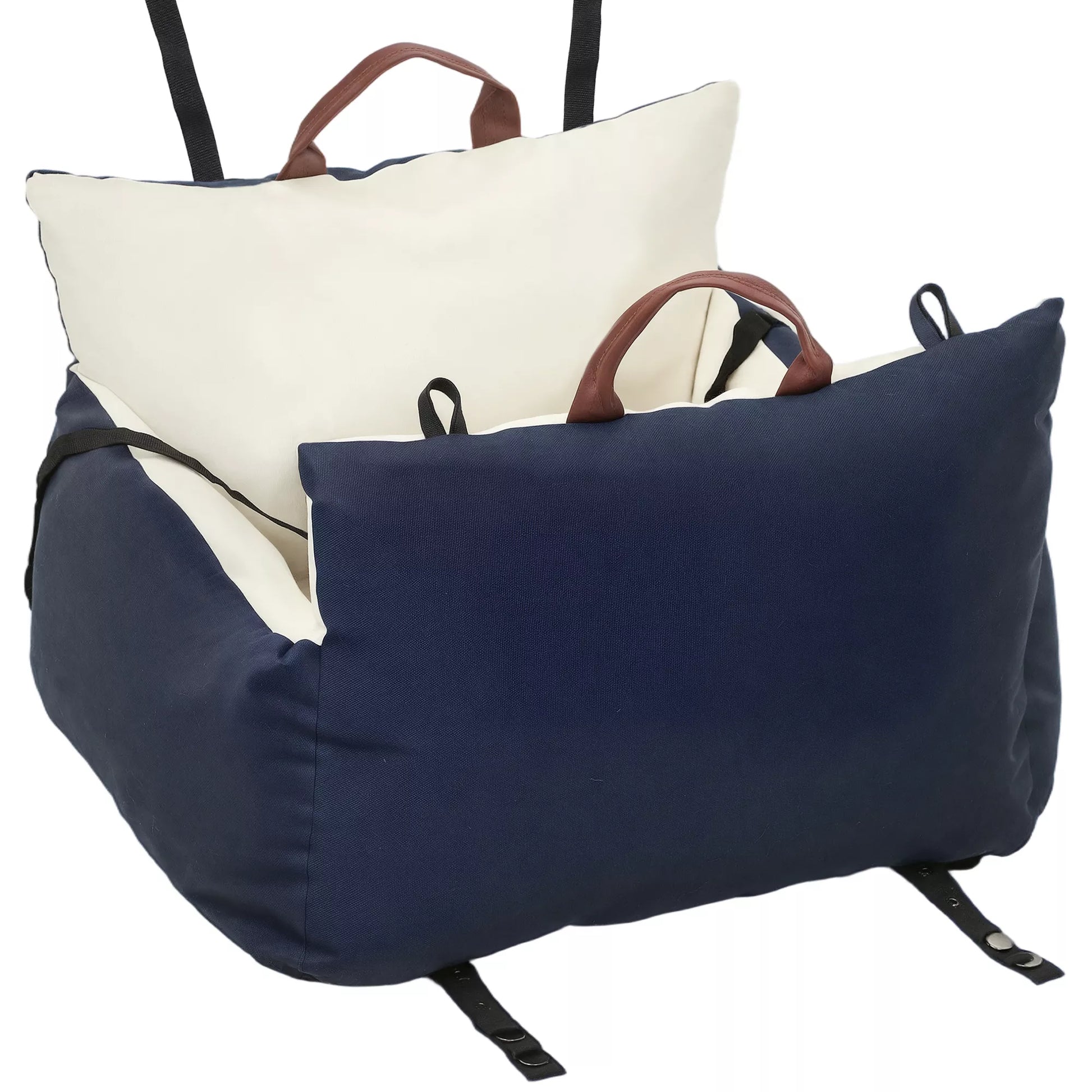 Automobilinė kėdutė šunims, 2 dirželiai, skalbiami užvalkalai, naminiams gyvūnėliams iki 5 kg, Mėlyna