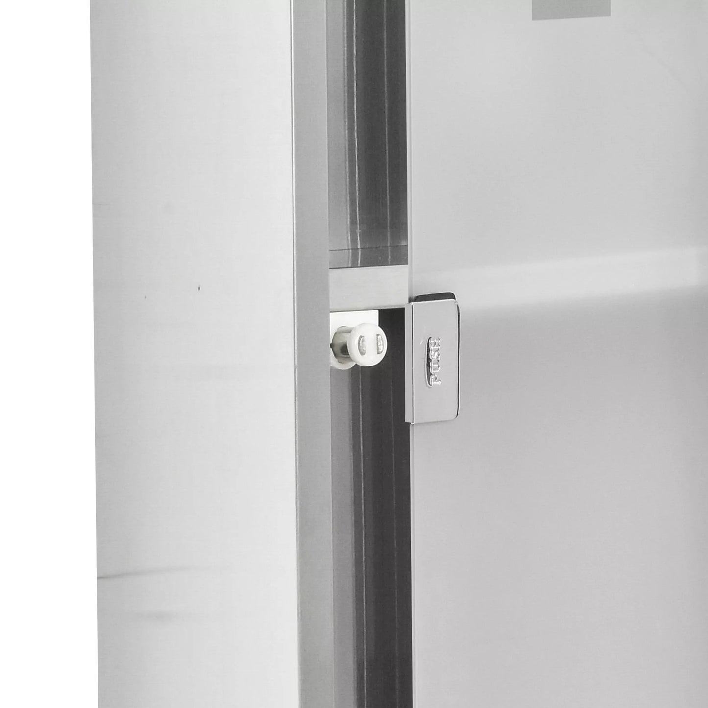 Nerūdijančio plieno vaistų spintelė su grūdinto stiklo durelėmis. Medikamentų laikymo spintelė, užrakinama, su 3 skyreliais, pirmosios pagalbos spintelė, 20 x 12 x 58 cm, sidabrinė