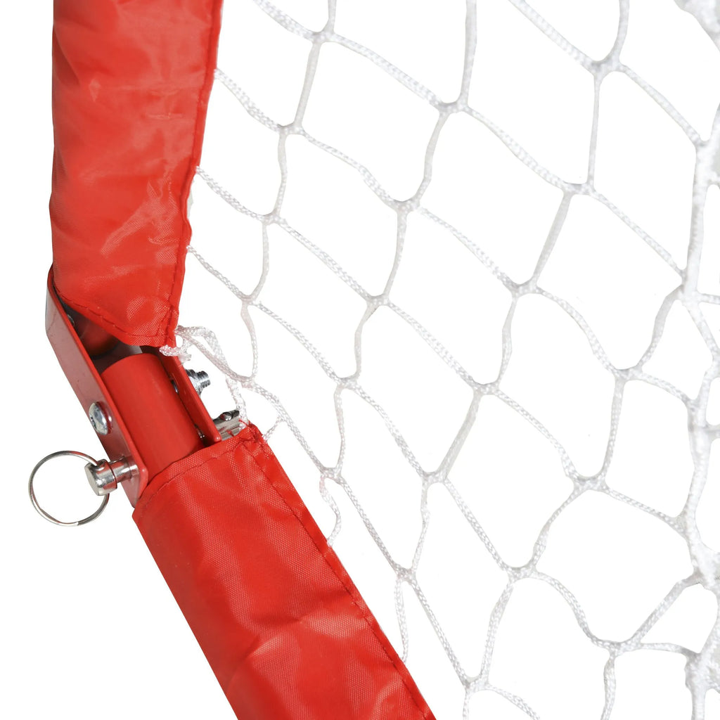 Futbolo vartų rinkinys, 2 sulankstomi mini vartai, metalinis rėmas, įskaitant įrankius, 90 x 36 x 60 cm, raudoni