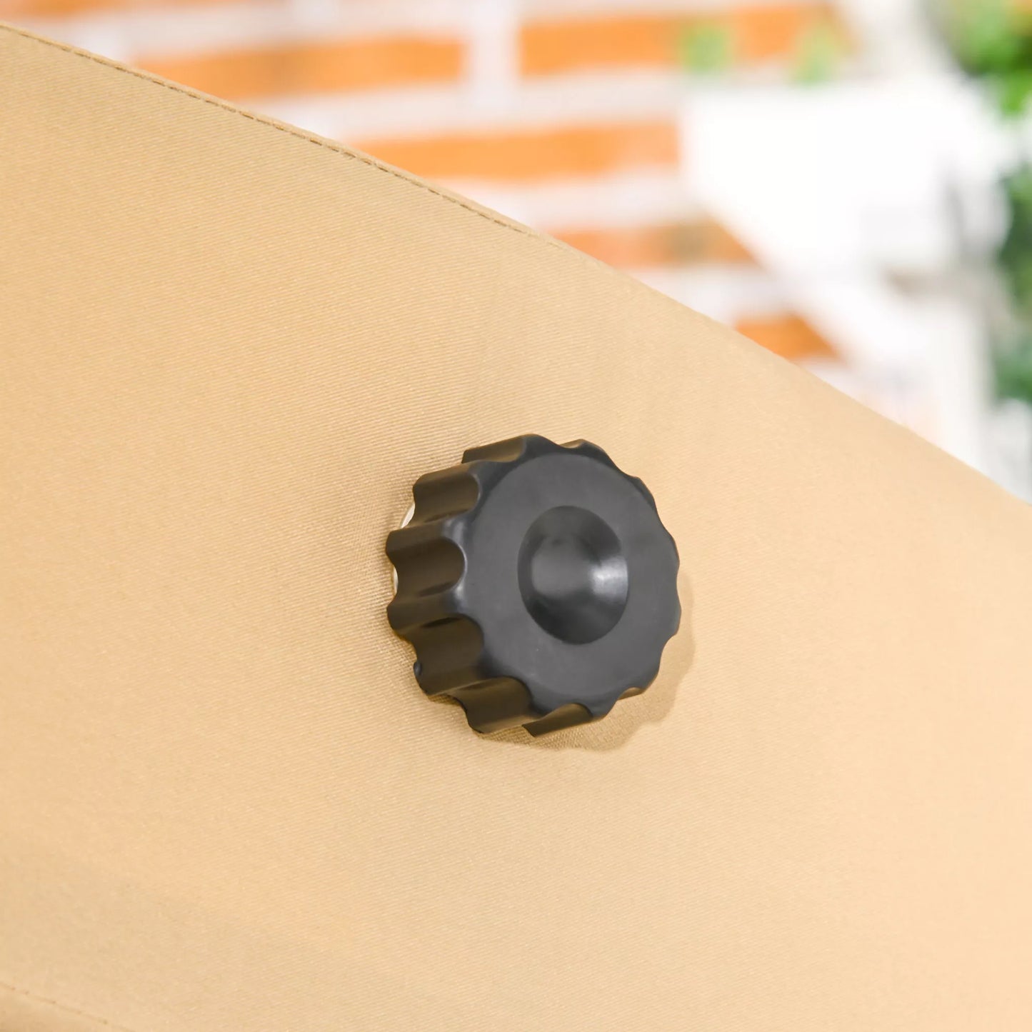 Holivudo sūpynės, 2 vietos sodo sūpynės su reguliuojamu stogu, atlaiko iki 220 kg svorį, 138 x 106 x 174 cm, smėlio spalvos